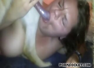 Incredible porn movie showing a hot-bodied dog-loving cocksucker