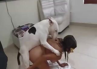 Yellow mask babe is ready to get fucked orally by a sexy animal