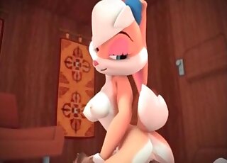 Anime sweetie gets fucked by a fluffy animal in a zoo porn cartoon