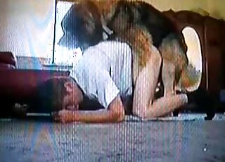 Hidden camera sex tape showing a horny zoophile fucking a kinky dog