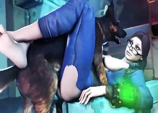 Bioshock's Elizabeth fucks a dog in 3D porn with twists and turns